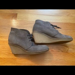 J Crew McAllister Wedge Suede Booties